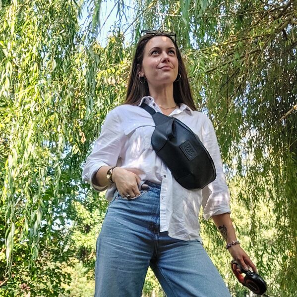 Lielā jostas soma - melna